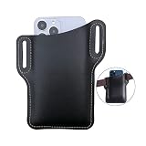 Faux Leather Phone Holster Sheath, Maezar Belt Loop Waist Carrying Pouch Case for iPhone 14 Pro Max,