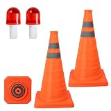 2 Stück 45cm Pylone Faltbar Leitkegel Faltkegel Warnkegel Verkehrskegel Reflektierender Verkehrskegel Sicherheitskegel Pop-Up Warnkegel Faltbar Warnkegel Sicherheitskegel, Leitkegel Faltbar