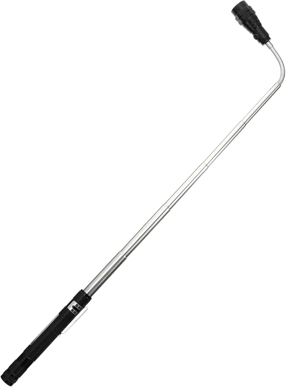 Operitacx Telescoping LED Magnetic Pickup Tool Flexible Extensible Flashlight Pocket Clip for Mechanics and Handymen Kit