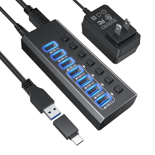Hub USB 3.0 alimenté 7 ports pour éviter les déconnexions de disque dur sur PC