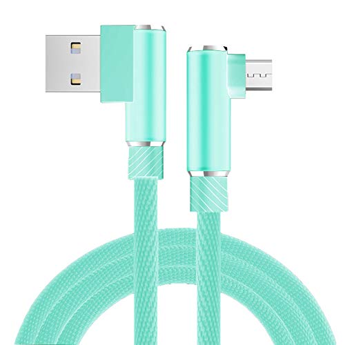 Luckiests Doble de Datos USB de 90 Grados Micro Cable Trenzado de Alambre de Charing para Samsung S7 S6 para Xiaomi para Huawei