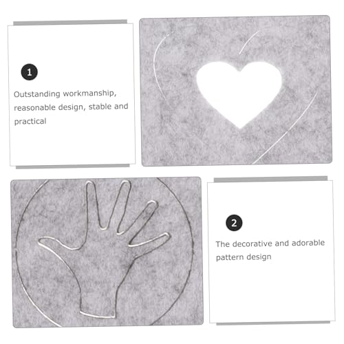 CORHAD 5pcs Wool Felting Molds for DIY Needle Felting Embroidery Craft Stencil Kit - Thumbnail 5