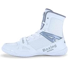 DAMANDO Mens Boxing Shoes, Ligthweight Wrestling Shoes Breathable Boxers Footwear Bodybuilding Fitness Training Boots
