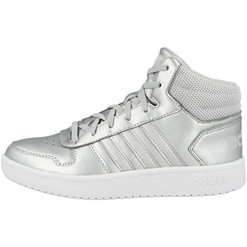 Adidas Donna Hoops 2.0 Mid Sneaker Argento, 41 1/3...