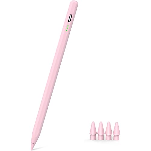 Pink Stylus Pen for iPad Pro Air Mini 2018-2026, Palm Rejection Fast Charge
