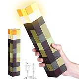 Neioaas Light-up Glowing Torch Lamp with 3 Lighting Levels - USB Rechargeable LED Flashlight Night Light,Torch Light with Wall Mount & Hand Held for Birthday Party Living Room Bedroom Gaming Decor