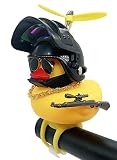Bike Bell Duck Bike Accessories for Adult Bikes for Kids Bicycle Bell Funny Handlebar Duck with Helm