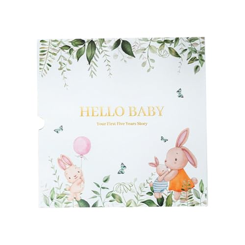 Wonsfuleu Baby-Andenkenbuch, Erinnerungsbuch für Babys - Schallplattenbuch, Tagebuch, Sammelalbum für Baby-Erinnerungen - Baby Memories Book Tracker, bedeutungsvolles Meilensteinbuch, für schwangere