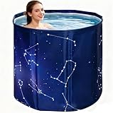 Simcat Tragbare faltbare Badewanne, Eisbadewanne für Kaltwassertherapie, Training, Badezimmer, freistehende Badewannen für Dusche, Spa (Lila)