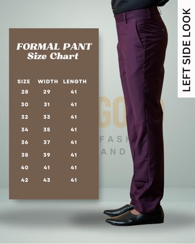Image of Men's Slim Fit Formal Trouser for Regular Fit