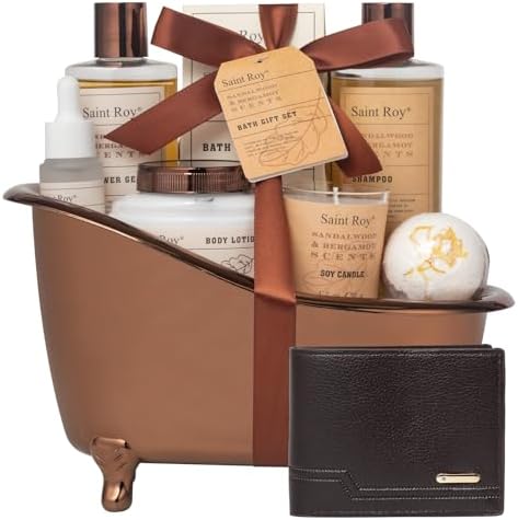 Bath Gifts for Men Dad Birthday Gifts Spa Kit Cedar & Bergamot Mens Gift