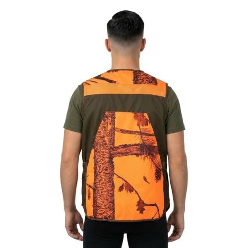 Somlys Gilet Classy de Chasse Camouflage Orange et Marron, 85% Polyester 15% Nylon 248 (FR/ES, Alpha/lettres, 6TG, Taille normale, Taille normale) – vue 2