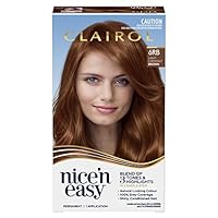 Clairol Nice 'N Easy Permanent Hair Colour 6RB Natural Light Chestnut Brown, 100% Grey Coverage, Natural Looking Hair Colour