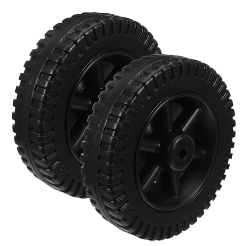 SHINEOFI 2 Pièces Roue Creuse Installation Facile pour Tondeuse de 6 Pouces en Plastique Noir Adaptée pour Barbecue et Usage Extérieur Jardin