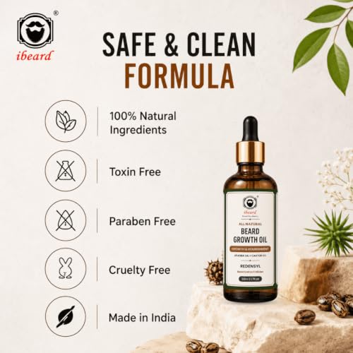 Image of All Natural Beard Oil For Growth | Nourishes Strength |Anti-Dandruff Redensyl, Biotin, and Saw Palmetto