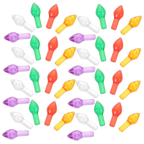ULTECHNOVO Bombillas Pequeñas y Medianas Forma De Espiral Para Árbol De Navidad, Luces De Plástico Multicolores, 100 Piezas, Para Decoración Festiva Interior