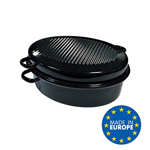 Foto von Kochstar K32711042 Kasserolle Schmortopf Emaille 42 cm schwarz