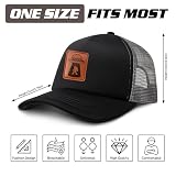 Big Foot Hat with Embroidery Mesh Baseball Cap for Men Women Gifts for Dad Sasquatch Hats Trucker Caps for Boy Girls One Size (US, Alpha, One Size, Alien Leather)