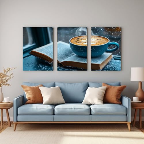 Impression sur toile boho triptyque de paysages d'hiver haut de gamme