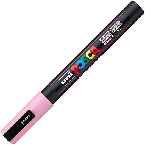 1 x Uni Posca PC-3M Paint Glass Window Marker Pen Fine Bullet Tip 1.3mm Light Blue