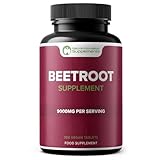 Beetroot Supplement 300 Tablets 60:1 Extract Equivalent to 9000mg per Serving 3rd Party Lab Tested Vegan Friendly Made in The UK (300)