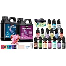 LETS RESIN Epoxy Resin with 16 Color Concentrated Liquid Epoxy Resin Dye