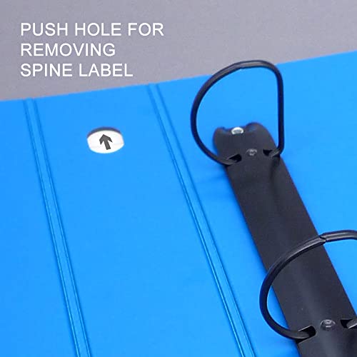 Legal Size 8.5 X 14 Binder By Keepfiling, D-Ring 1.5" Archival Safe Legal Binder - Black/Sapphire Blue #TOP3