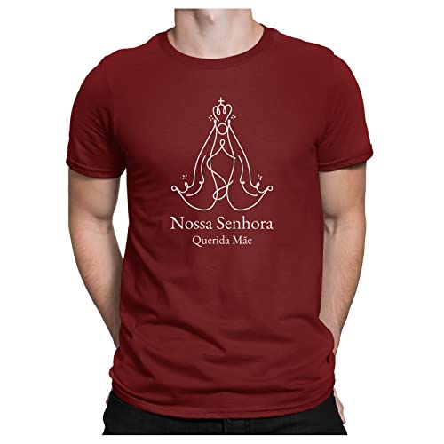 Camiseta Querida Mãe Nossa Senhora - Padroeira do Brasil (Vermelho, XG)