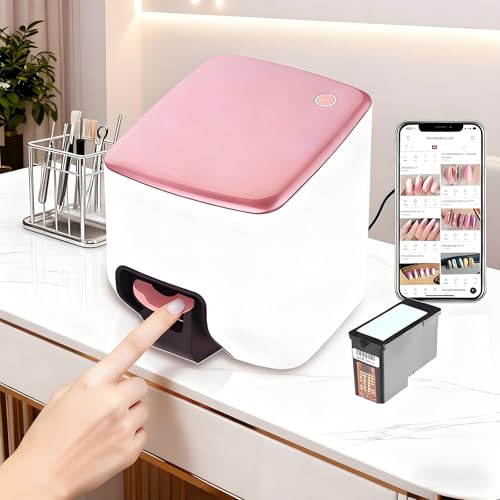 BANGBANGJI Impresora 3D de uñas, Mini Impresora eléctrica para decoración de uñas, reconocimiento automático de la Forma de la uña, Compatible con aplicación móvil, WiFi/DIY para niñas