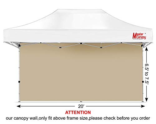 Bundle Of Mastercanopy 10X20 Commercial Instant Canopies With 4 Removable Side Walls,White X1 And Mastercanopy Instant Canopy Tent Sidewall 1 Pack (10'X20', Beige) X1 #TOP7