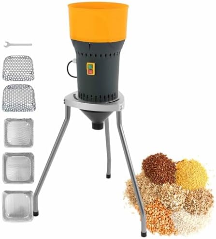1300W Electric Corn Grinder, 19000 RPM, 5 Sieves & Wrench, 60L Automatic Grain Mill for Home & Farm, High Efficiency, Durable, Ideal for Corn & Grain Processing