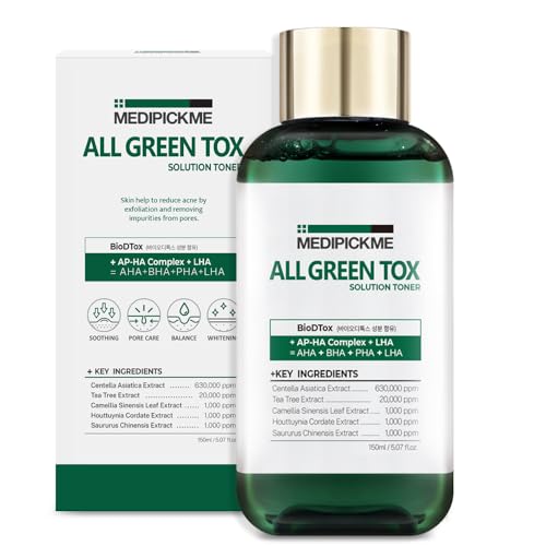 MEDIPICKME All Green Centella Toner 5.07 Fl Oz | Hydrating & Soothing Facial Toner with Centella Asiatica | Deeply Cleanses, Nourishes & Restores Skin Barrier | Korean Skincare for a Radiant Glow