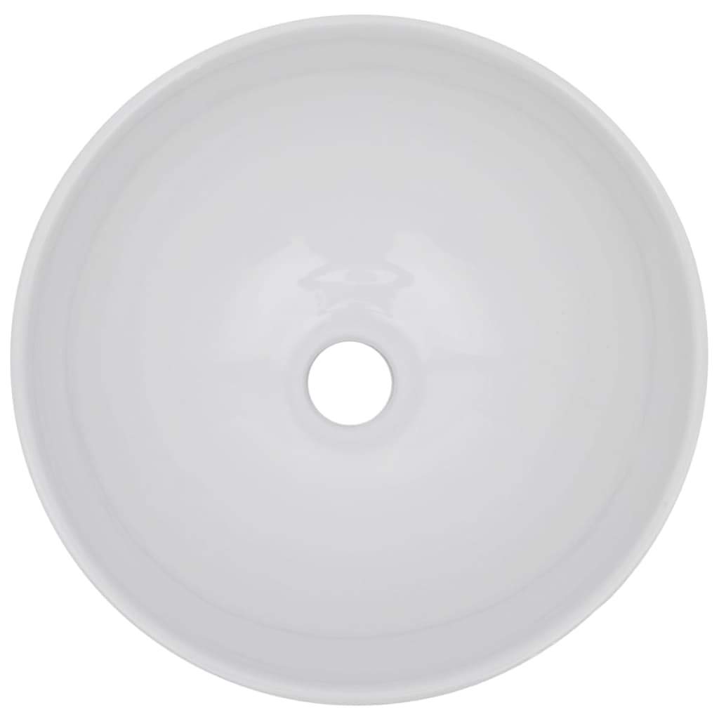 Set Mobile Bagno 2 Pz Mensola Rovere e Lavabo Ceramica | Soluzione salvaspazio per toilette e bagno con mensola da parete sospesa e lavandino d'appoggio rotondo.