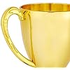 Blue Panda Trophy Award Cup Set - 3-Pack, 7-Inch Gold Plastic Cups - Mini Participation Trophies for Kids