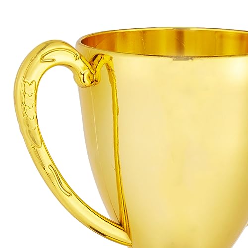 Blue Panda Trophy Award Cup Set - 3-Pack, 7-Inch Gold Plastic Cups - Mini Participation Trophies for Kids by BLUE PANDA - Image 5