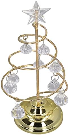 Cuifati 7.5in LED Spiral Christmas Tree Light LEDs LR44 Button Battery Powered Indoor Outdoor Holiday Decoration Lamp Multi-Color (Golden Warm Light)
