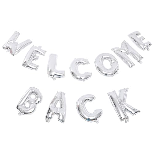 VANZACK Lot de Ballons Aluminium « Welcome Back » Argenté,
