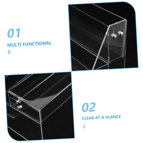 Présentoir acrylique bureau transparent multifonction pour badges - 4