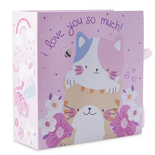 Baby Milestone Keepsake Storage Box: Track Treasured Memories - I Love You Cats