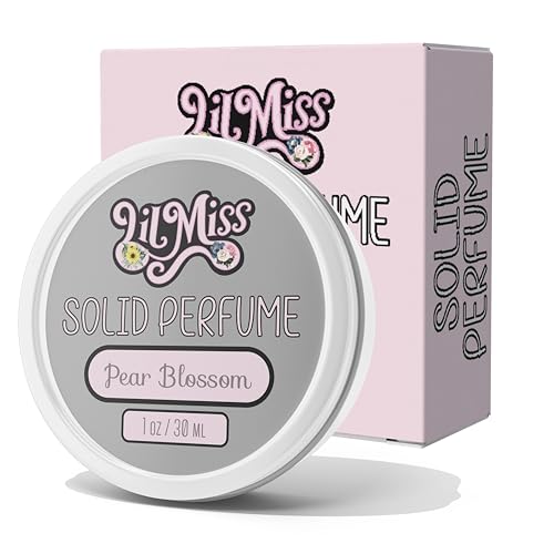 Pear Blossom Women's Solid Perfume Balm, Floral Fragrance and Pear Perfume, Blossom Pear Fragrance Balm for Women (1 Ounce)