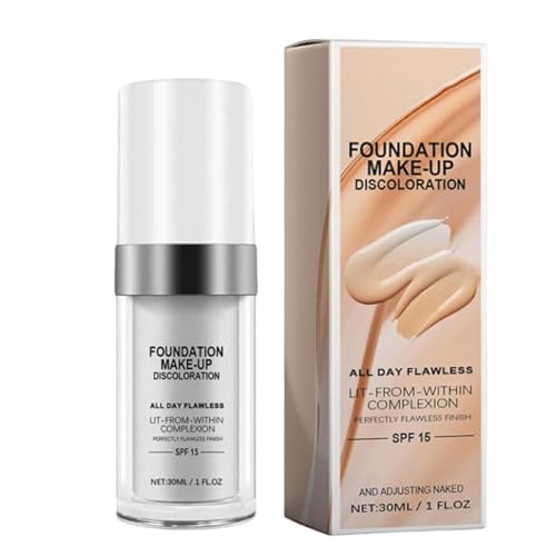 Color Changing Foundation -maquillaje de base de cambio de color de influido | Fundación de corrector de tapa facial de 30 ml | Fundación de ajuste de | Cambio de Cambio líquido Bas