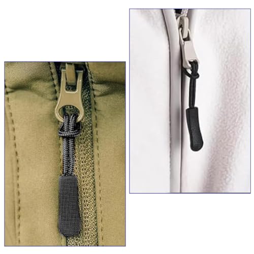 WOLMIK Reißverschluss Anhänger, 12 Stück Rutschfest Zipper Tag, Reißverschluss Anhänger zum Einfädeln, ReißVerschlussverläNgerung, Reissverschlussgriff, für Rucksack, Sportbekleidung