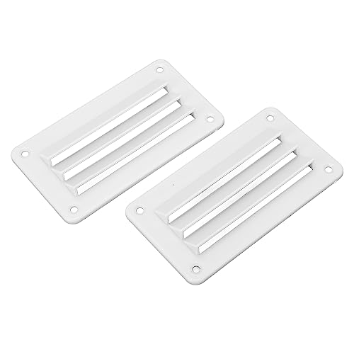 Akozon Lüftungsgitter für Wohnmobile, 2pcs RV-Lüftungen Professioneller Lüftungsauslass für Bad und Büro Mesh-Gitter für Boot, Yacht, Zuhause (Weiß)