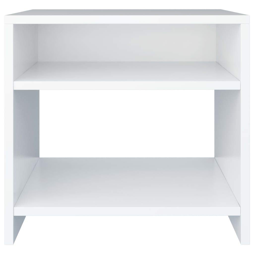Mesitas de noche 2 unidades de madera blanca 40 x 30 x 40 cm con compartimento abierto y estante, mesitas de noche pequeñas versátiles para dormitorio, prácticas mesas auxiliares para cama y