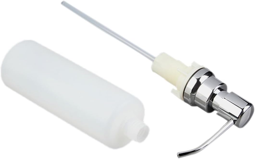 jojofuny 1pc Stainless Steel Sink Soap Dispenser Pump for Kitchen and Bathroom Easy to Install Liquid Dispenser for Hand Soap Shampoo and Shower Gel and Space-Saving Design