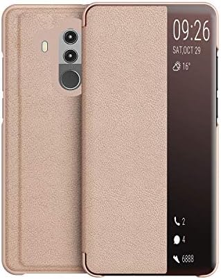 KANSi Compatible for Huawei P30 Pro Case, Smart View Flip PU Leather Case Cover + Screen Protector - Navy