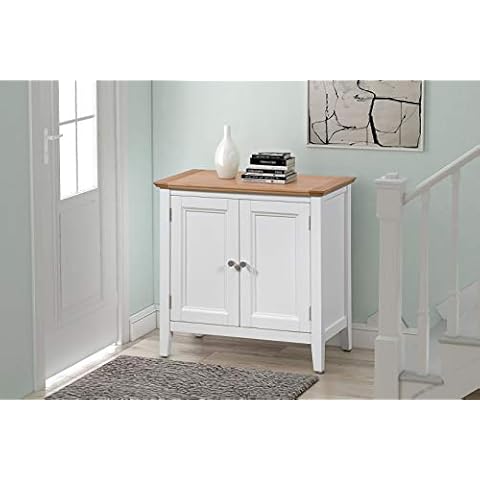 Clifton Armario de Madera de Roble Pintado en Blanco Roto Cover