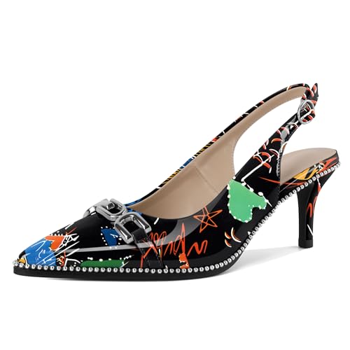Escarpins slingback talon 6cm confortables contre les douleurs aux pieds