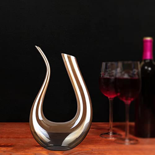 Baoblaze Decanter de para vinho, conjunto de vinho - Decanter soprado à mão , para bar, 1500ml, Âmba