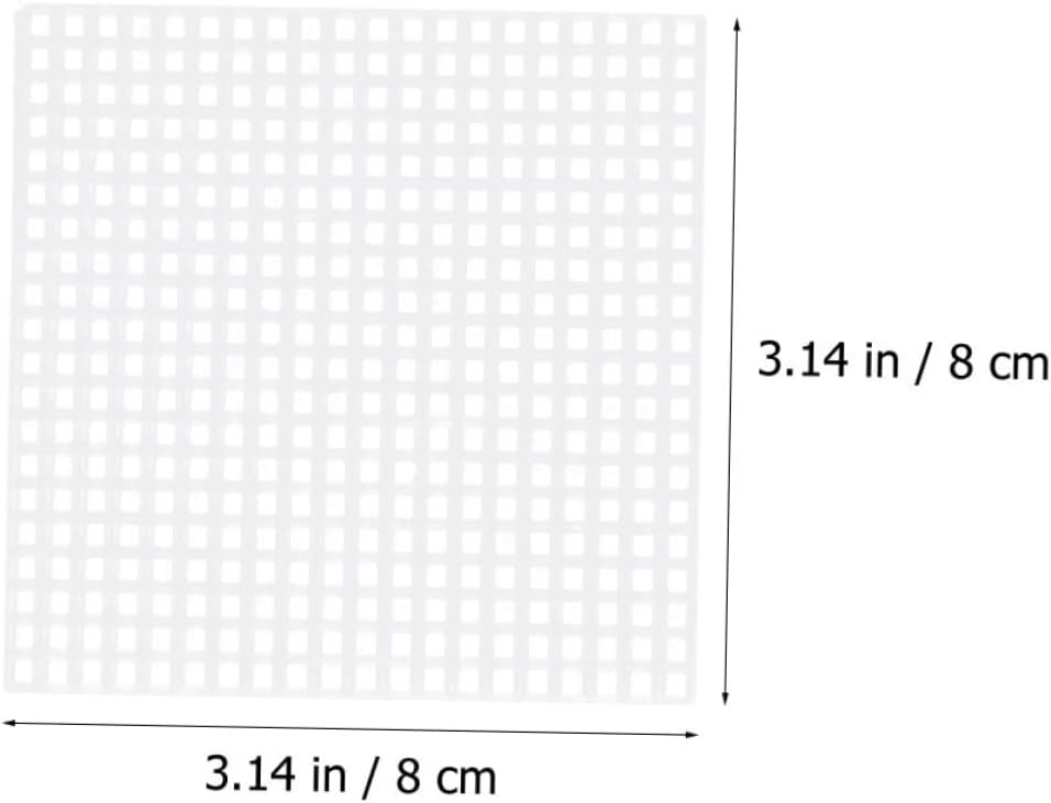 MUELODSIC 25pcs Cross Stitch Mesh Sheets Braided Gasket DIY Plastic Canvas for Craft